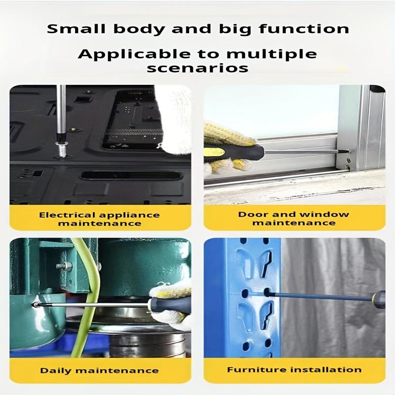 Extended Screwdriver Phillips Screwdriver One Line Change Taper Screwdriver Strong Magnetic Household Maintenance Set Toys Are Easy to Install