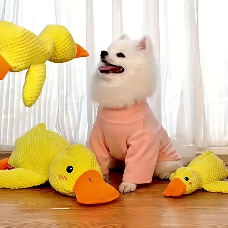 Plush Duck Dog Toy, Durable Chewable Pet Toy, Interactive Game for Dogs, Teething Relief, Suitable for All Sizes, Indoor Play