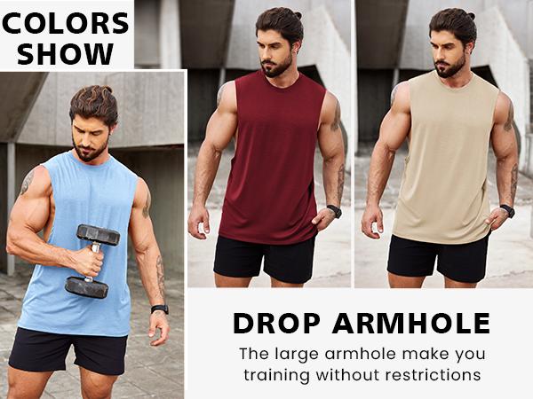 COOFANDY Men Workout Tank Top 1 Pack Gym Bodybuilding Sleeveless Muscle T Shirts
