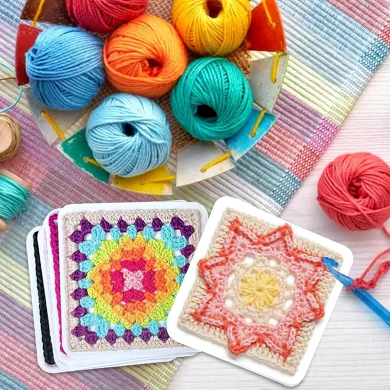 The Granny Square Card Deck - 50 Mix & Match Designs, Crochet Kit for Beginners,Crochet Granny Squares Book, Crochet Kit for Beginners，The Granny Square Card Deck, Crochet Items, Handmade Crafts