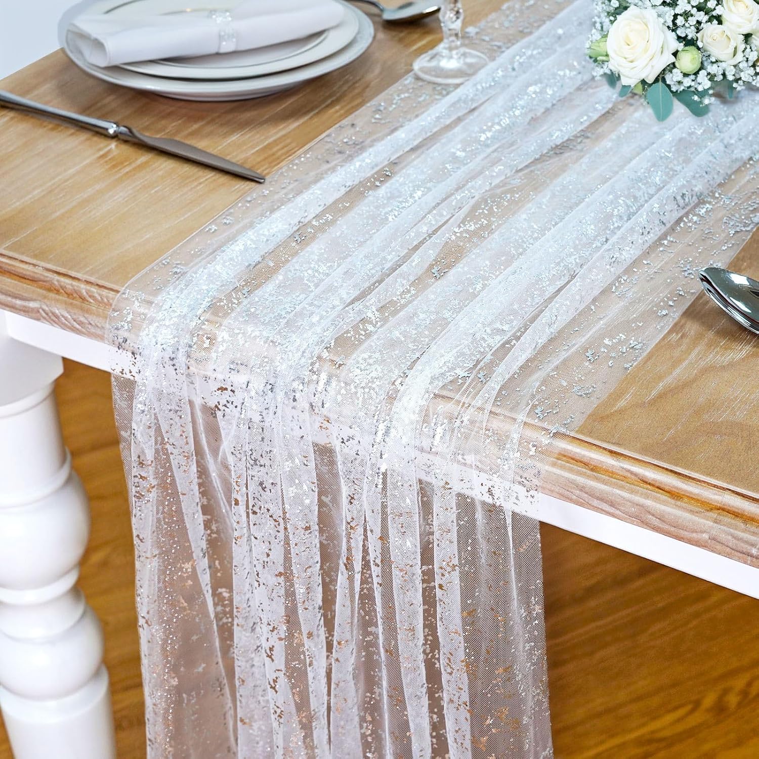 70X400CM Soft Black Gold Metallic Foil Table Runner ,Soft Sparkle Golden Foil Dining Table Decoration For Wedding Bride Shower