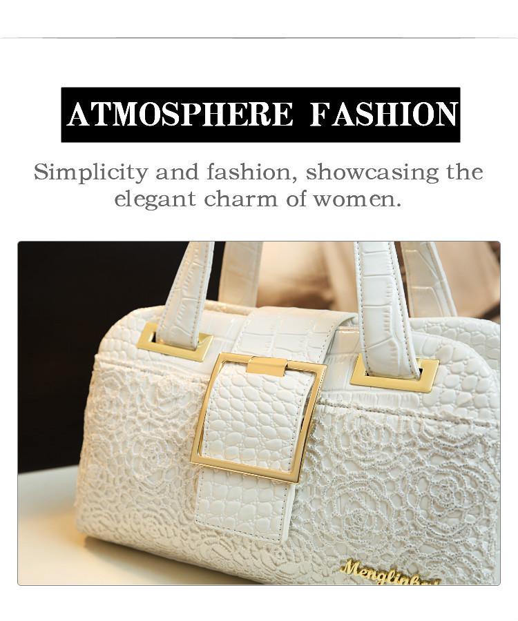 2026 New Bordeaux Boston Bag, Lace Crocodile Texture Embossed Pillow Bag, Luxury Handbag for Women, Crossbody Shoulder Bag