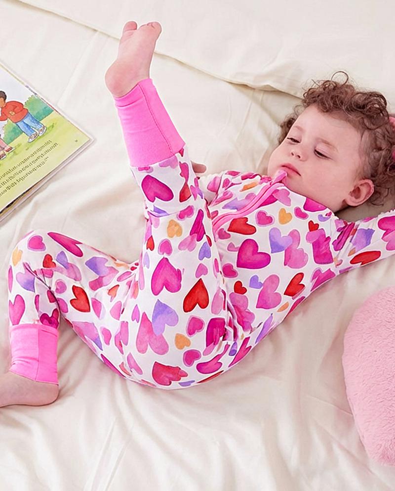 babee Reshinee Bamboo Viscose Baby Convertible Footie Pajama,Zipper Pajamas for Baby Kids Boys Girls,Sleep & Play Footed Pjs baby,Valentine's Day gift