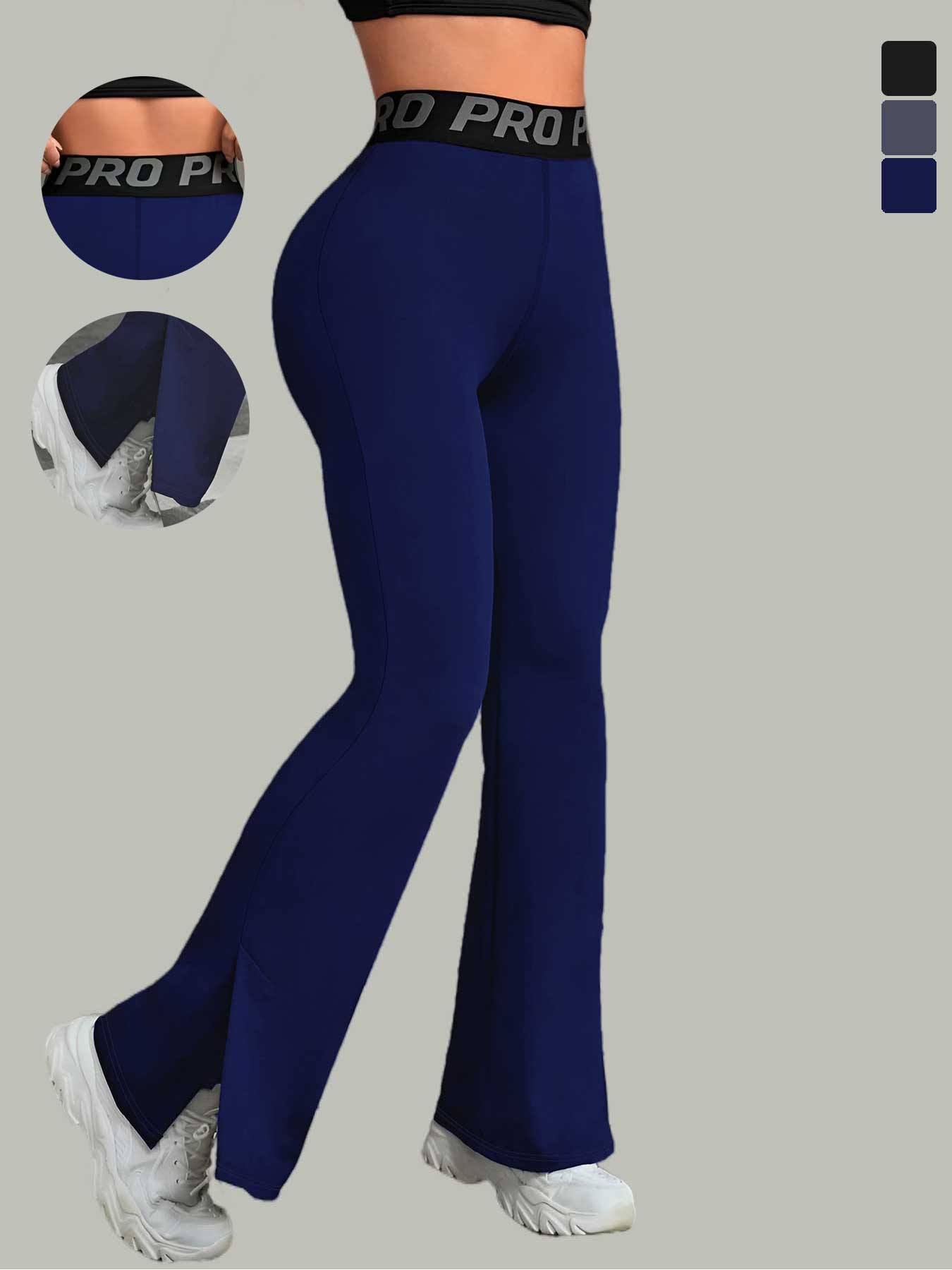 Women's High-Waisted Sporty Leggings, Tight-Fit Woven Fabric, All-Season Comfortable Workout Pants, Breathable Quick-Dry Gym Wear, Gym Sportswear Bottoms