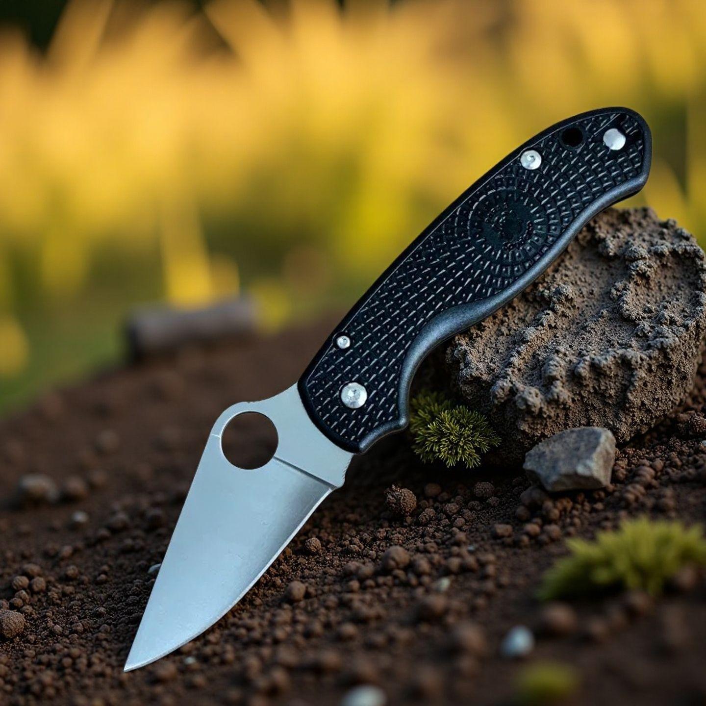 1 C223 folding knife, EDC mini pocket knife, nylon handle for mountaineering, camping, and fishing, portable EDC knife, a perfect gift for Christmas and Halloween