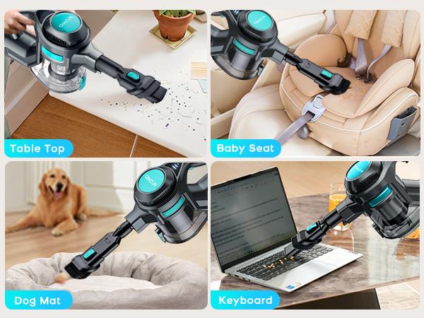 Qikcln Cordless Vacuum VC05 Cleaner with 30Mins Runtime, 1.3L Large Capacity for Hardwood Floor Carpet Home Cleaning Qikcln Cordless Vacuum VC05 Cleaner with 30Mins Runtime, 1.3L Large Capacity for Hardwood Floor Carpet Home Cleaning