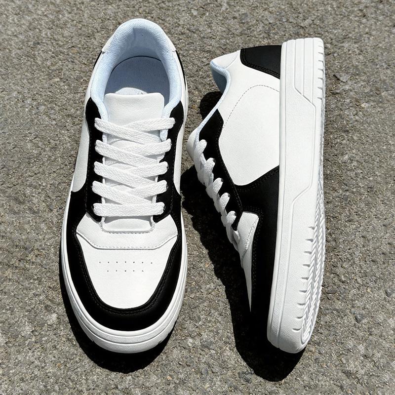 Couple Lightweight Durable Sports Shoes Trainer, Full PU Leather, Low Top Soft Sole, Outdoor Walking Shoes, Sizes 35-45, Comfortable Casual