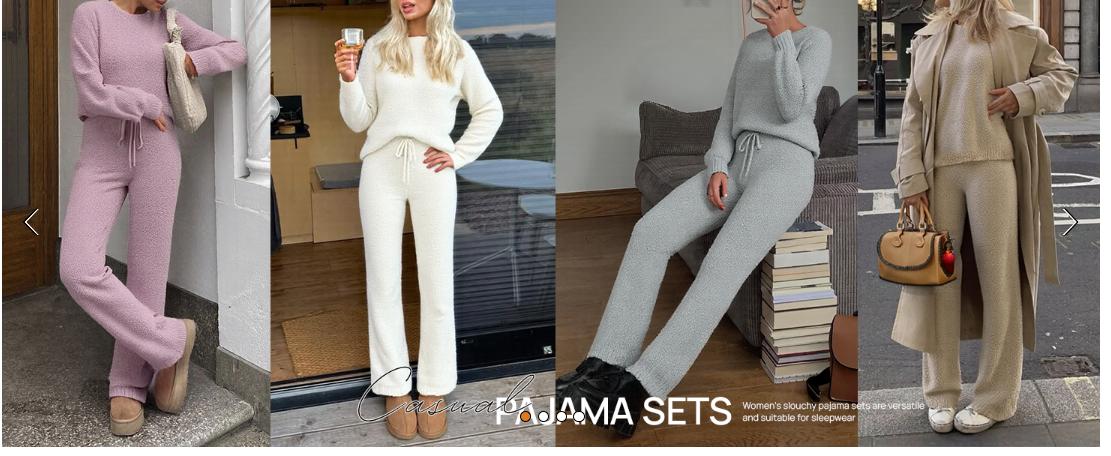 MEROKEETY Womens Pajama Sets 2025 Fall Lounge Sweater Set Cute Fuzzy Fleece 2 Piece Long Sleeve Cozy Winter Pj Outfits