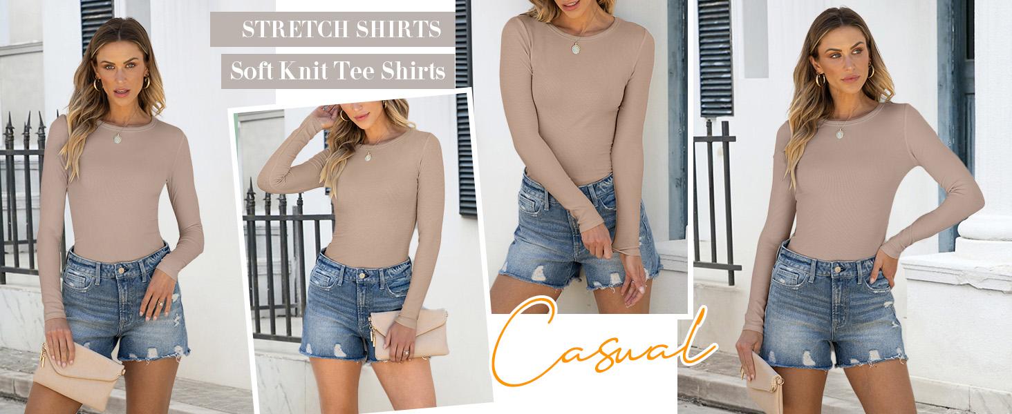 ANRABESS Women Long Sleeve Crewneck Rib Knit Slim Fit Shirts Basic Tee Tops 2025 Casual T-Shirt Going Out Workout Outfits Womenswear Knitwear ANRABESS Women Long Sleeve Crewneck Rib Knit Slim Fit Shirts Basic Tee Tops 2025 Casual T-Shirt Going Out Workout Outfits Womenswear Knitwear