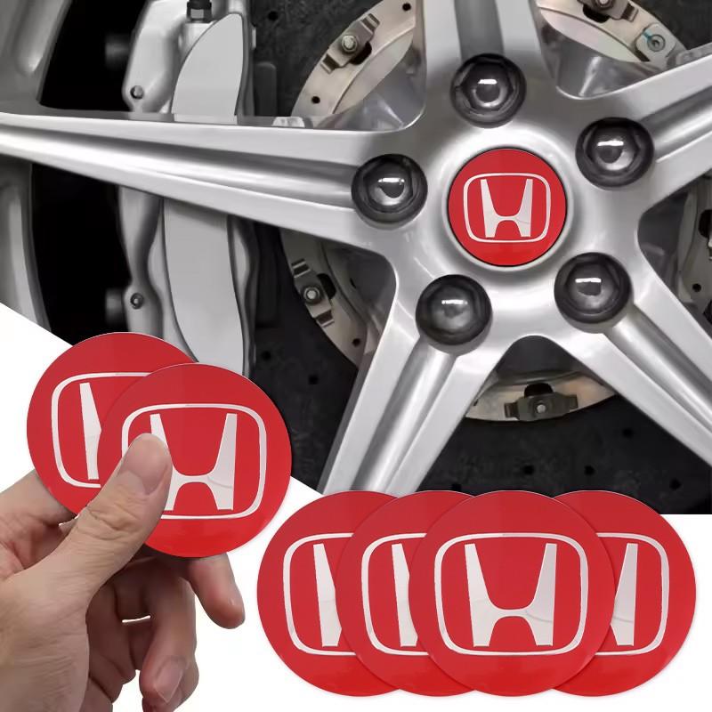 4pcs 56MM Emblem Car Wheel Center Cap Hub Covers Sticker For Honda Odyssey Spirior CR-V Civic HR-V City Accord Fit Pilot Auto Decorate Accessories