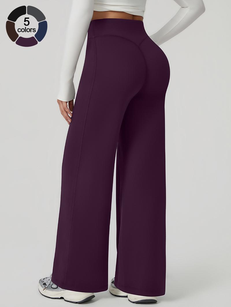 Women's Sporty Leggings, Plain Fitted Design, All Season Comfortable Fitness Running Pants, Elastic & Stylish, Athleisure Style Bottoms