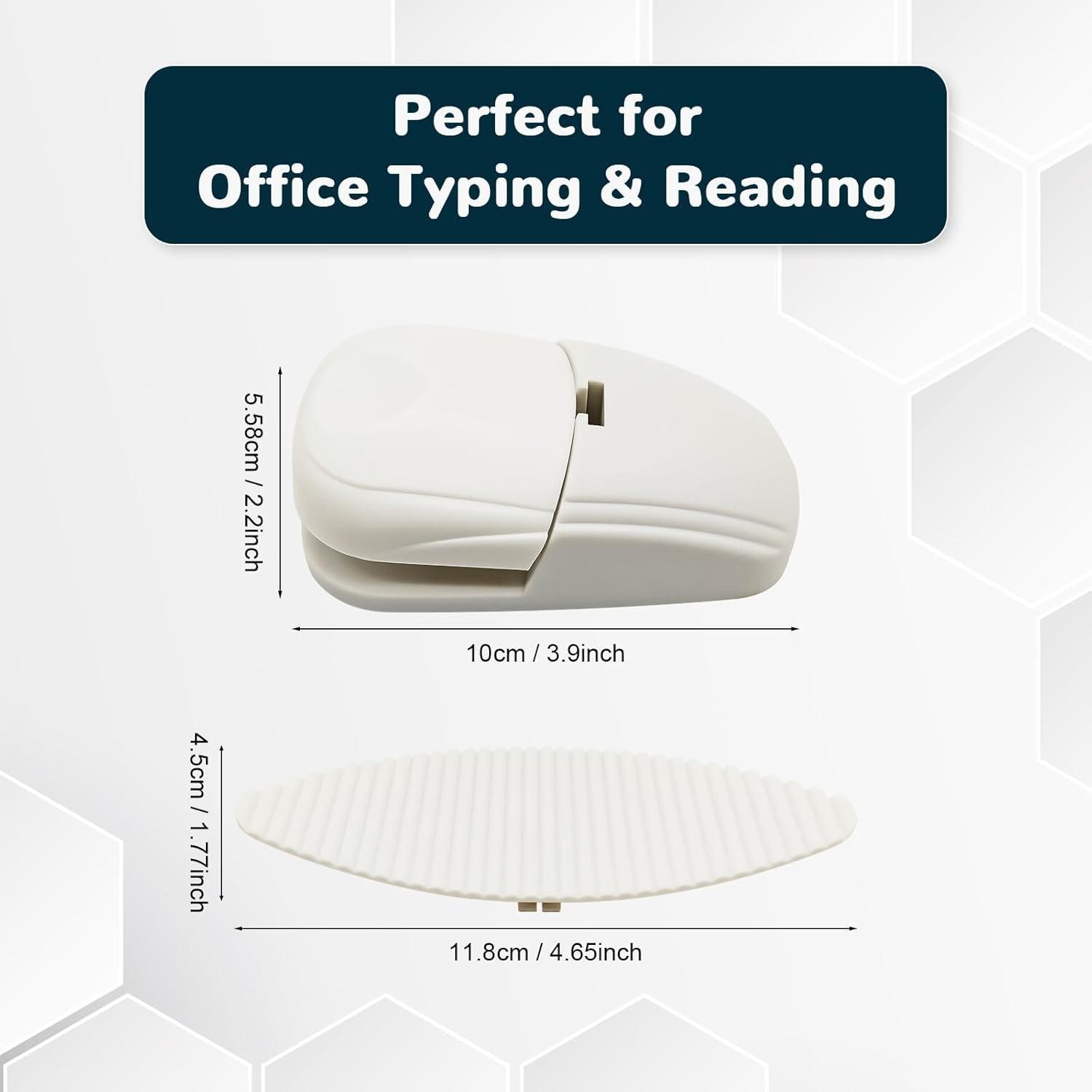 Plastic Document Holder for Typing, Portable Paper Stand with Non-Slip Base for A4 Paper, Compact Reading Clip Holder for Office Desk, Computer, Bank - White ﻿
