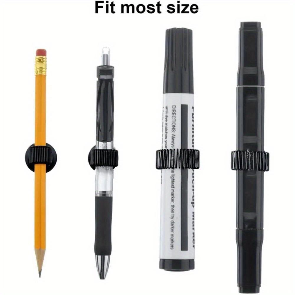 Spring-loaded Pen Insert Multifunctional Pen Clip Pen Holder Clips Steel Pen Holder Self Adhesive Pen Clips