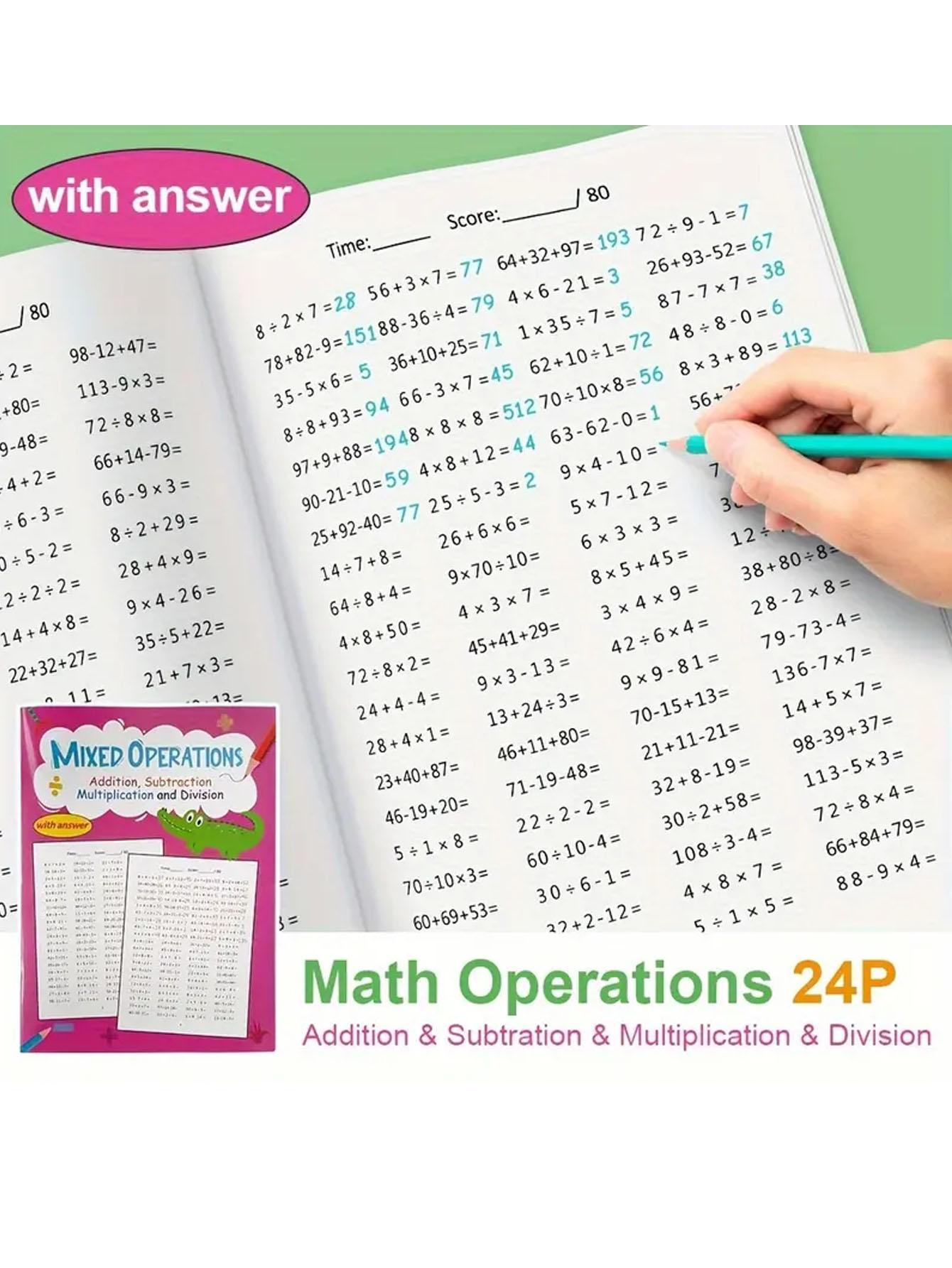 Multiplication and Division Workbook (including Handwriting Practice and Number Tracing) – A Math Workbook Suitable for Kindergarten To Primary School Levels, A Great Birthday and Holiday Gift, Suitable for School and Home Use.