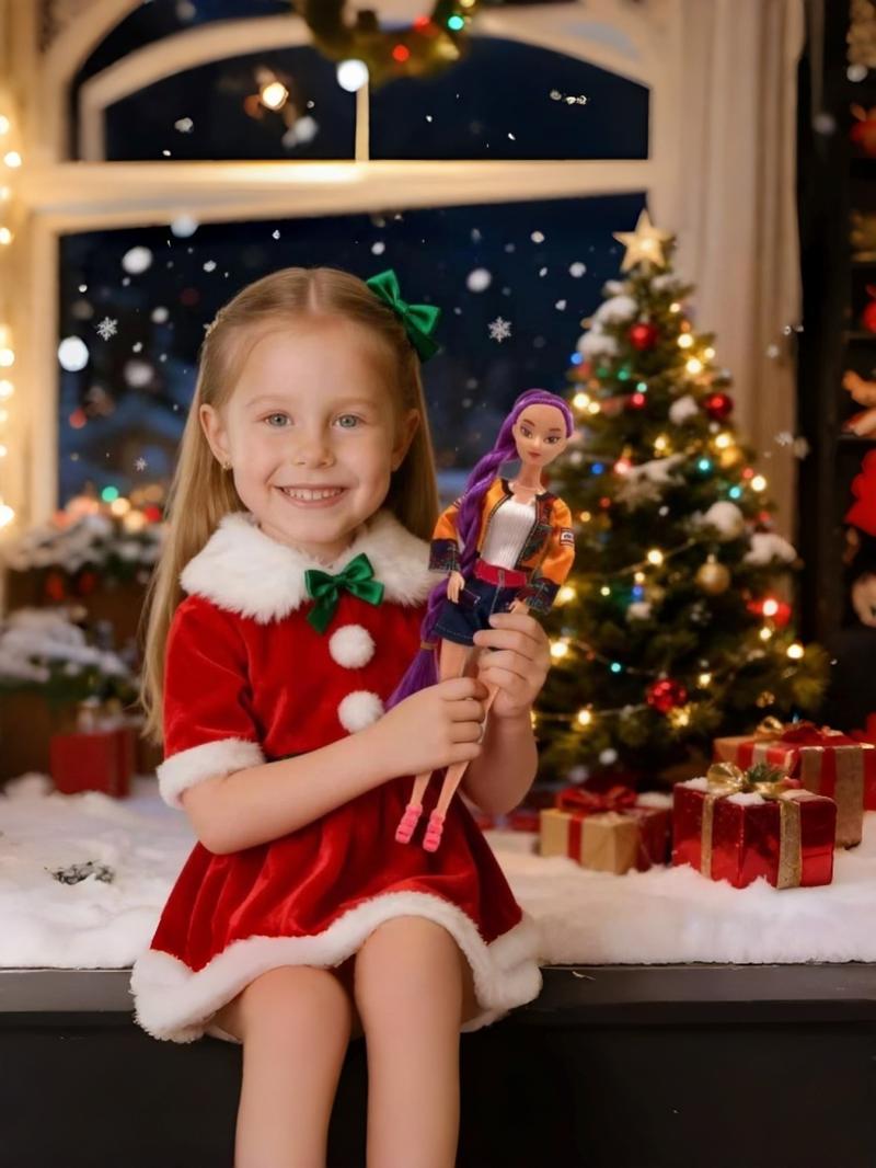 Kpop Demon Hunter Rumi Mira Zoey Doll, 11.5 Inch Jointed Moveable Figure, LED Light & Music Collection Desk Decor Gift