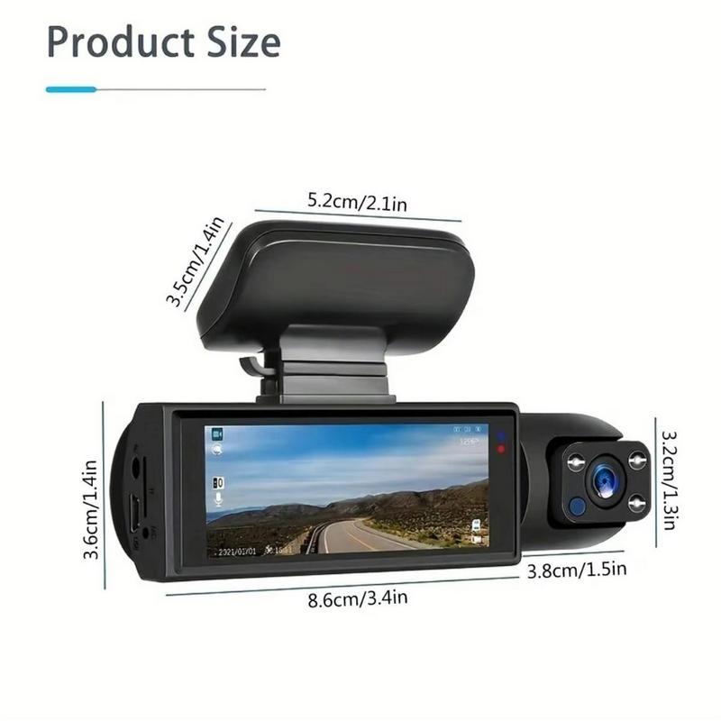 Front & Rear Dashcam, With WI-FI,1 Count Dash Camera for Car, Wide Angle Car Driving Recorder with IR Night-Vision G Sensor, 3.16 Inch IPS Screen 1080P HD Camera with Dual Lens, Fall Gift, Birthday Gifts