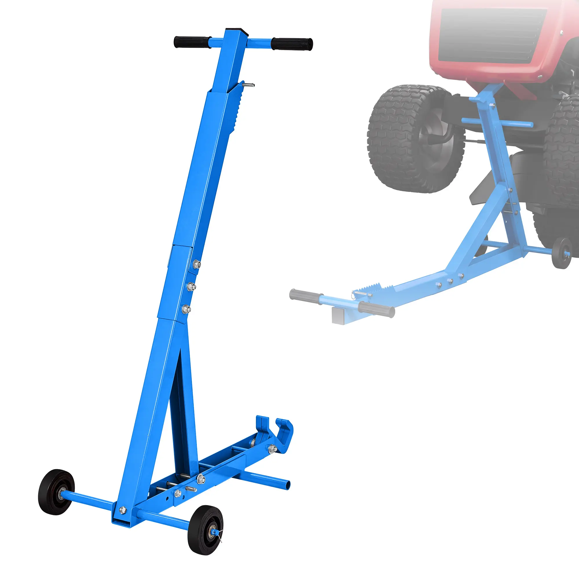 800 lb Collapsible Lawn Mower Lift Jack, Heavy-Duty Steel Jack for Zero-Turn and Push Mowers, Foldable Maintenance Lift for Blade Changes & Cleaning