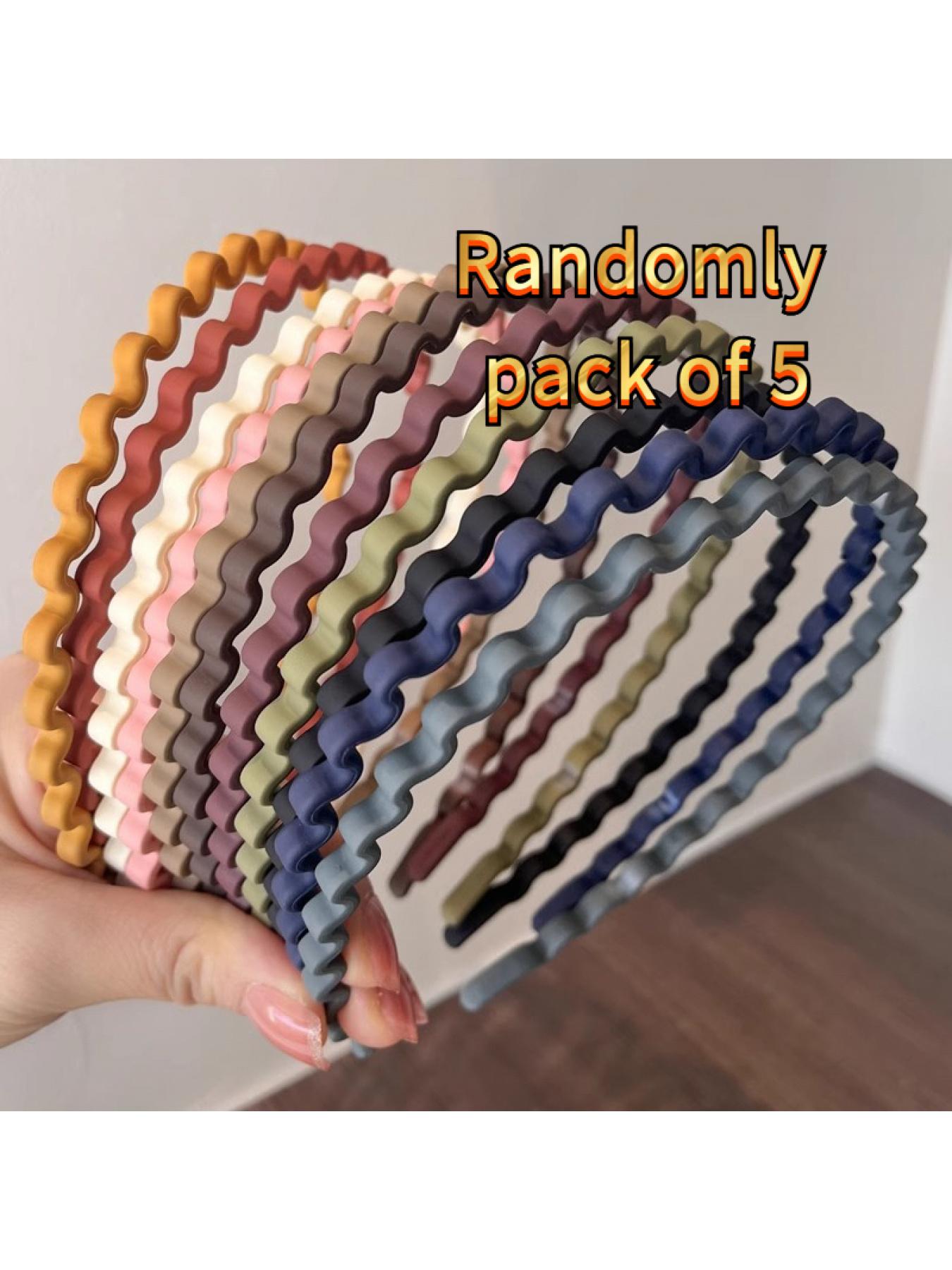 Randomly pack of 5, new wave hair headband for women, compression hair clip, hair tie, hair accessory, invisible face wash, hair pit, hair pit, broken hair sorting