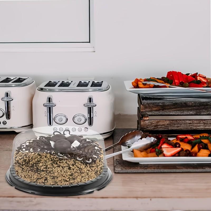 Buy 10 Get 2 Free, 12pcs 8-Inch Round Cake Pans, Plastic Disposable Cake Containers with Lids, Transparent Cake Boxes for Baking