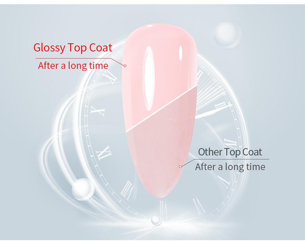 AWStorG 15ML Glass Effect Top Coat Gel, Anti-Scratch Durable Nail Care, High Shine，Long-Lasting Protection for Gel Nails, Suitable for Manicure and Pedicure