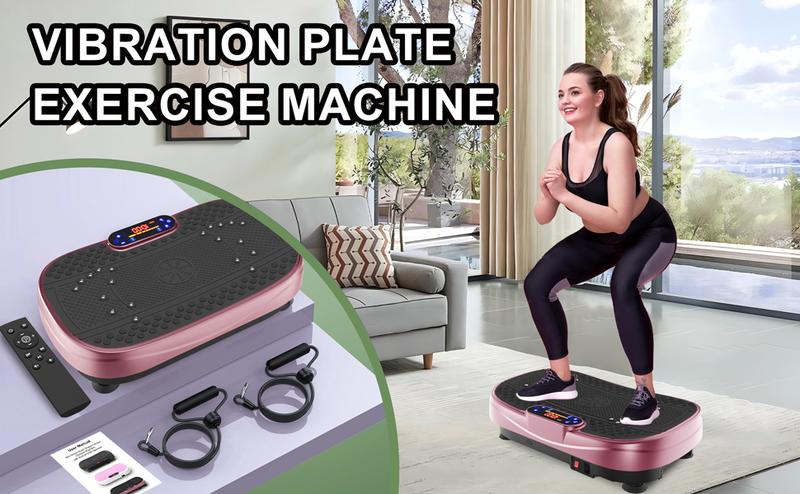 【Hufaut】330LBS Vibration Plate Exercise Machine Whole Body Workout Vibration Fitness Platform for Home Fitness with Remote Control