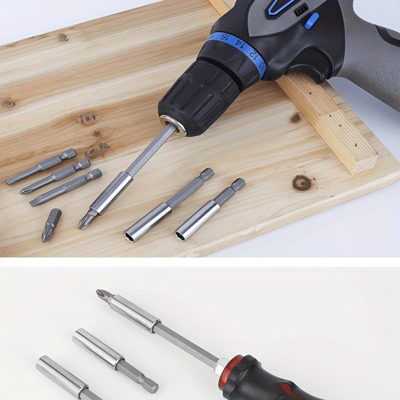 10 Magnetic Extension Socket Drill Bit Holder Stand, Screwdriver Bit Clip, 1/4 Hex Electric Tool, 2.36 Inch Long, Improve Efficiency, Quick Release Adapter Kit