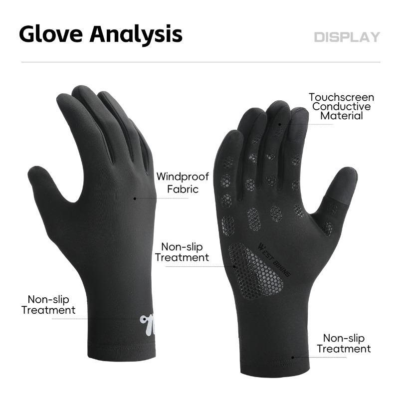 WEST BIKING Winter Gloves.Highly Elastic Soft And Skin Friendly Outdoor Sports Gloves,Touch Screen Windproof Thermal Gloves,Full Finger Anti Slip Design for Ski Scooter Motorcycle Bike Cycling