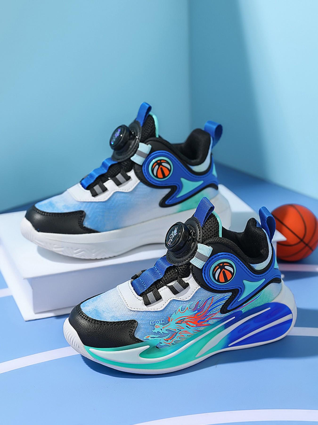 Basketball Shoes for Boys, Breathable Mesh Training Sneakers, Outdoor Sports Running Shoes, Suitable for All Seasons