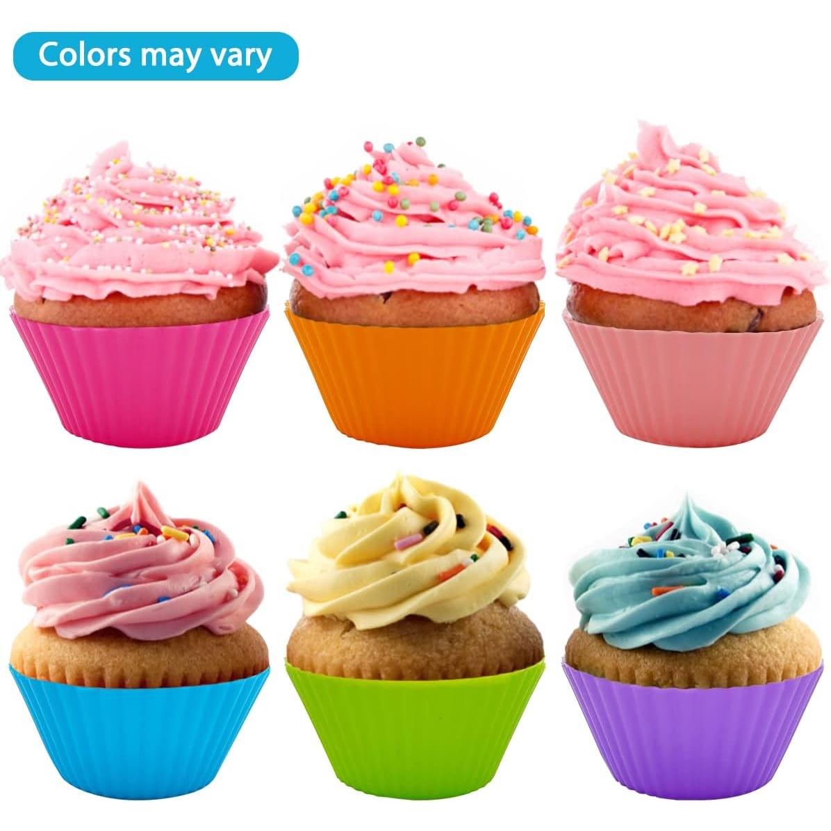 52- Bento Box Accessories Kit - 12   Cupcake Liners & 40  Picks for  Lunch Box, Microwave Safe Baking Cups with  Fruit Picks (School, Party, Picnic)