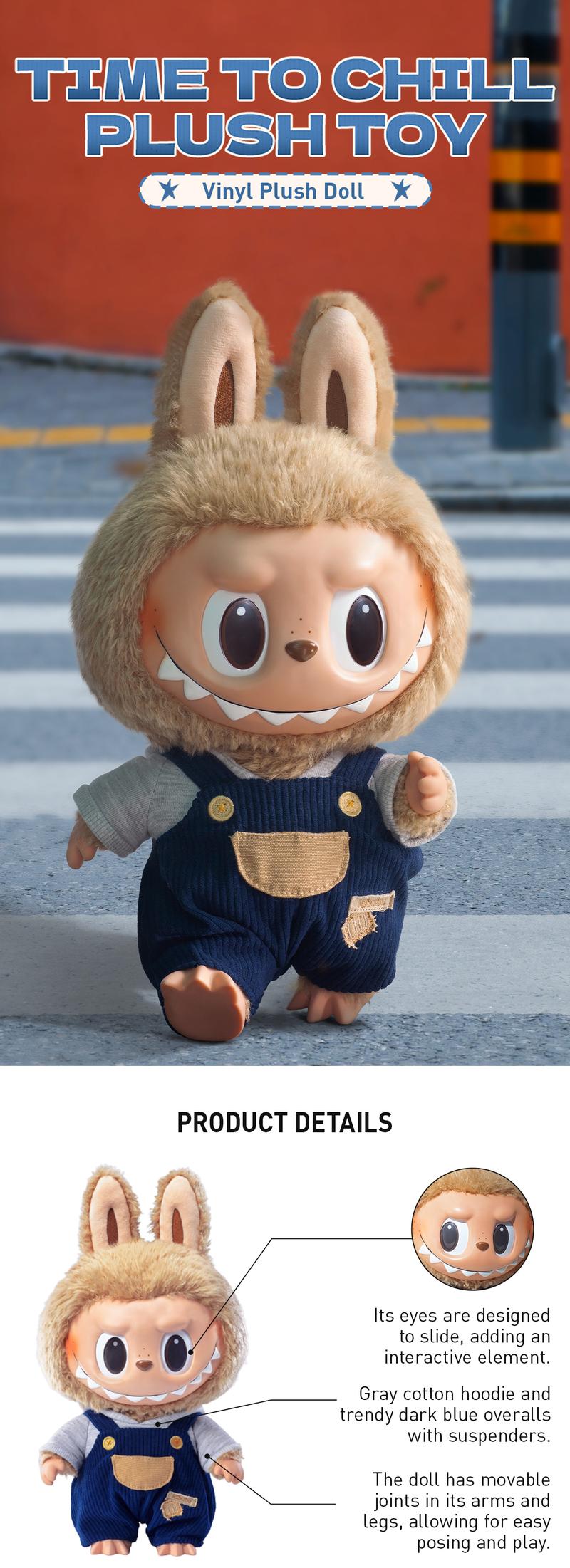 POP MART THE MONSTERS Time to chill-Vinyl Plush Doll, Labubu Collectible Toys, Valentine’s Day Gifts