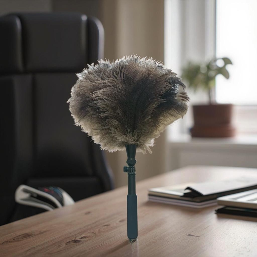 Multifunctional Extendable 7-Section Detachable Swivel Ostrich Feather Duster, Full Coverage Home Dusting Brush, Household Cleaning Tool