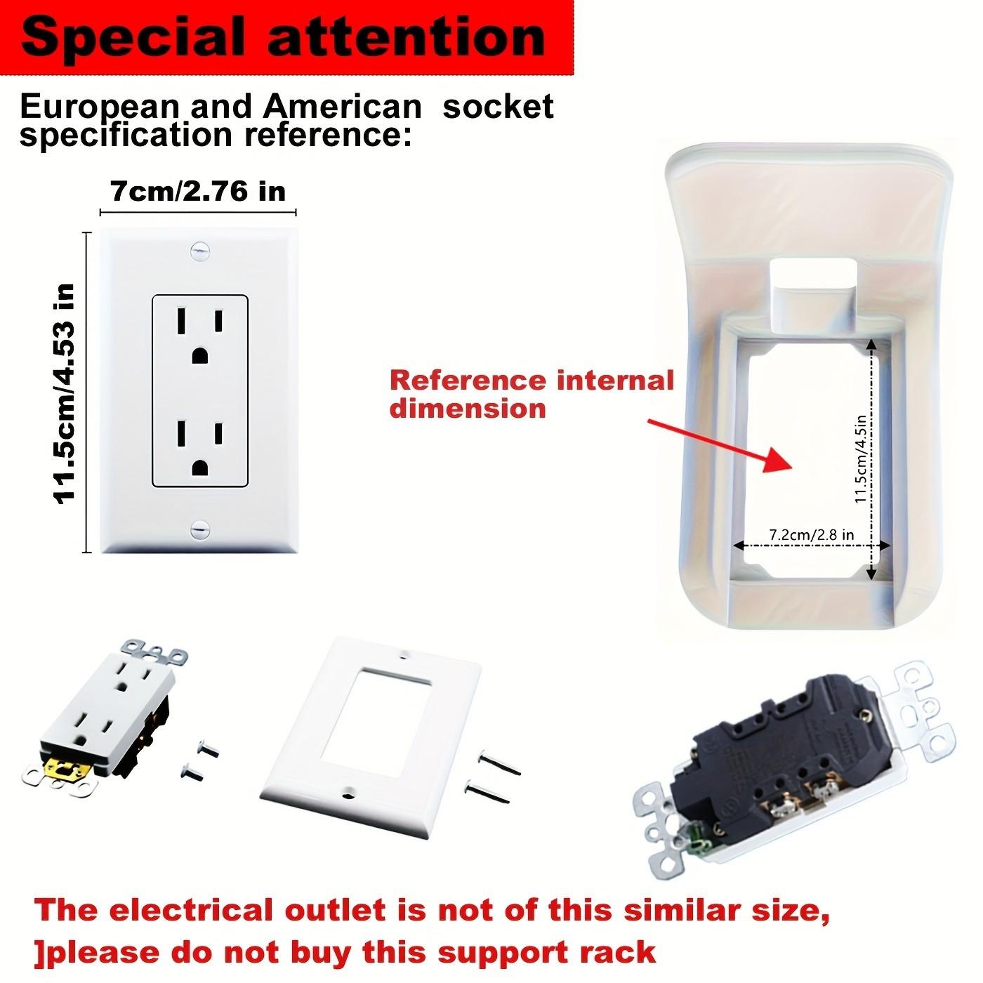 Space-Saving Socket Rack Wall Mount, Decorative Easy Installation, Supports Smart Home Speakers and Devices, Max Weight 10 Lbs, Abs Material