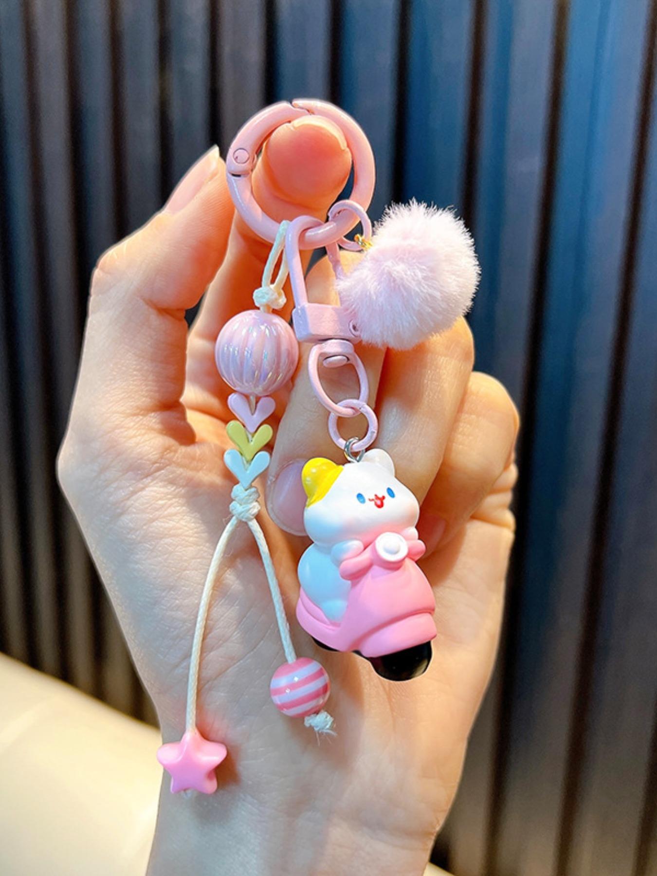 Cat Keychain with Tassels, Fashionable Bag Accessory, Unique Design for Daily Use, Perfect Gift for Women and Girls