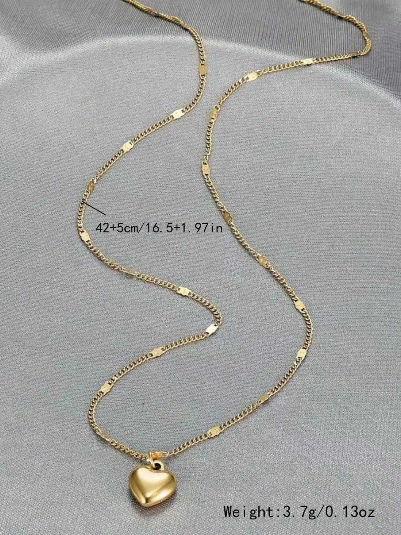 Must-have for commuting! Exquisite heart necklace is eye-catching