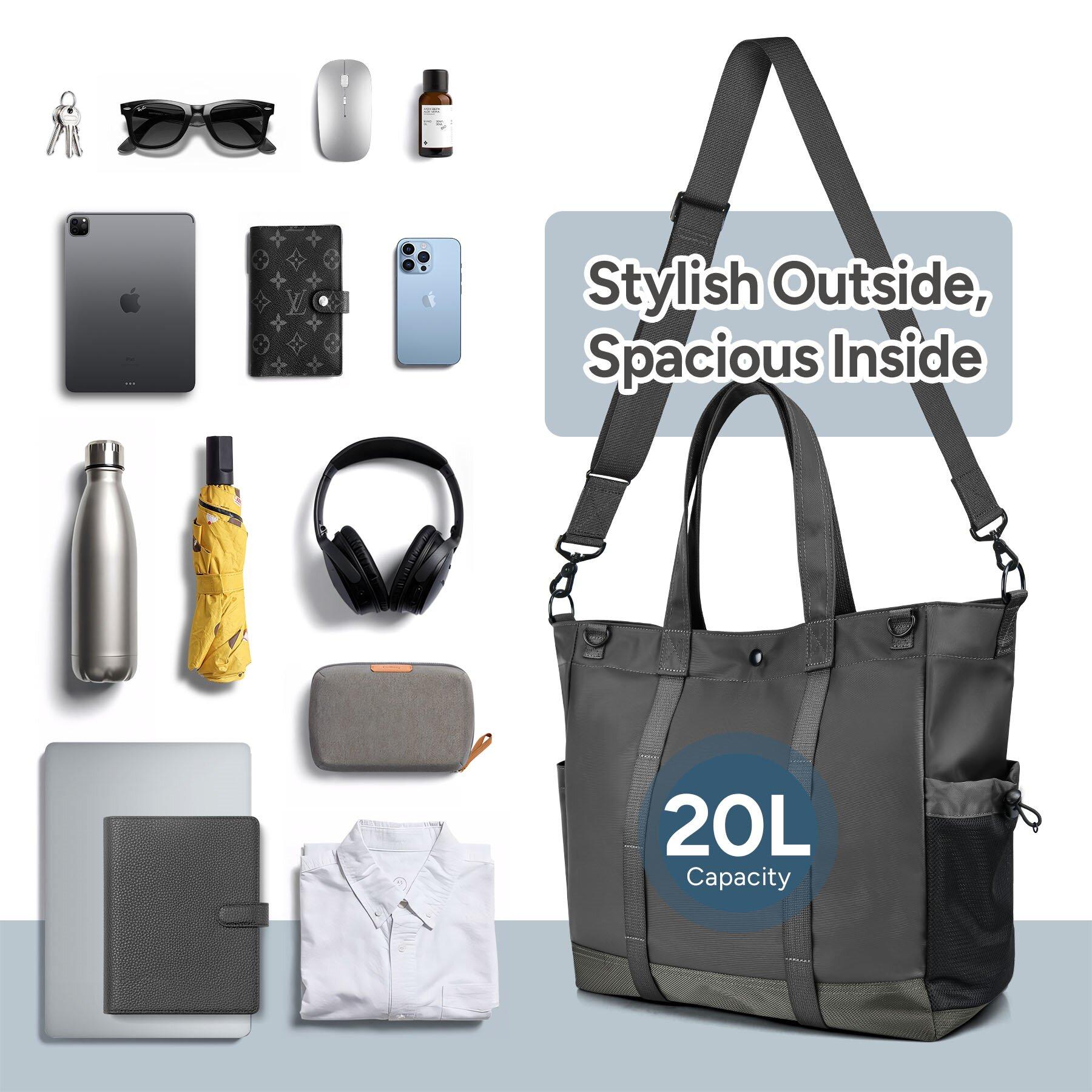 travel inspira Laptop Tote Bag for Women/Men,greenish Carry-On Work Bag with Adjustable Shoulder Strap, Water-Repellent Travel Duffle Bag with Reinforced Bottom for Work, Commuting, and Business, tote bag for school, work tote bag, TikTokShopSpringGlowUp