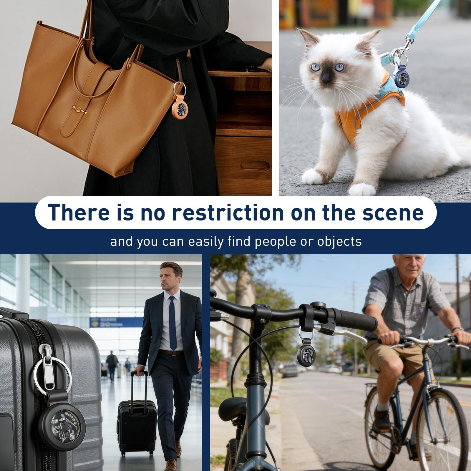 1/2/4pcs Transparent Vehicle Locator with High-Quality Keychain Case, Global Tracking, Supports Apple Find My, Fits Cars Bikes Motorcycles Pets Luggage