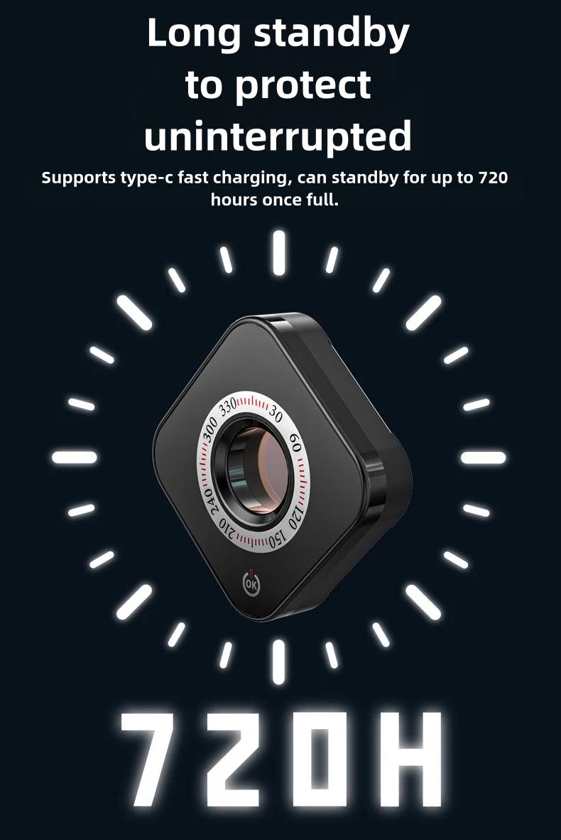 SecurEye Pro Hidden Camera Detector - WiFi Signal Scanner, Infrared & Magnetic Lens Finder for Spy Cams, GPS Trackers at Home/Office/Travel, Real-Time Alert