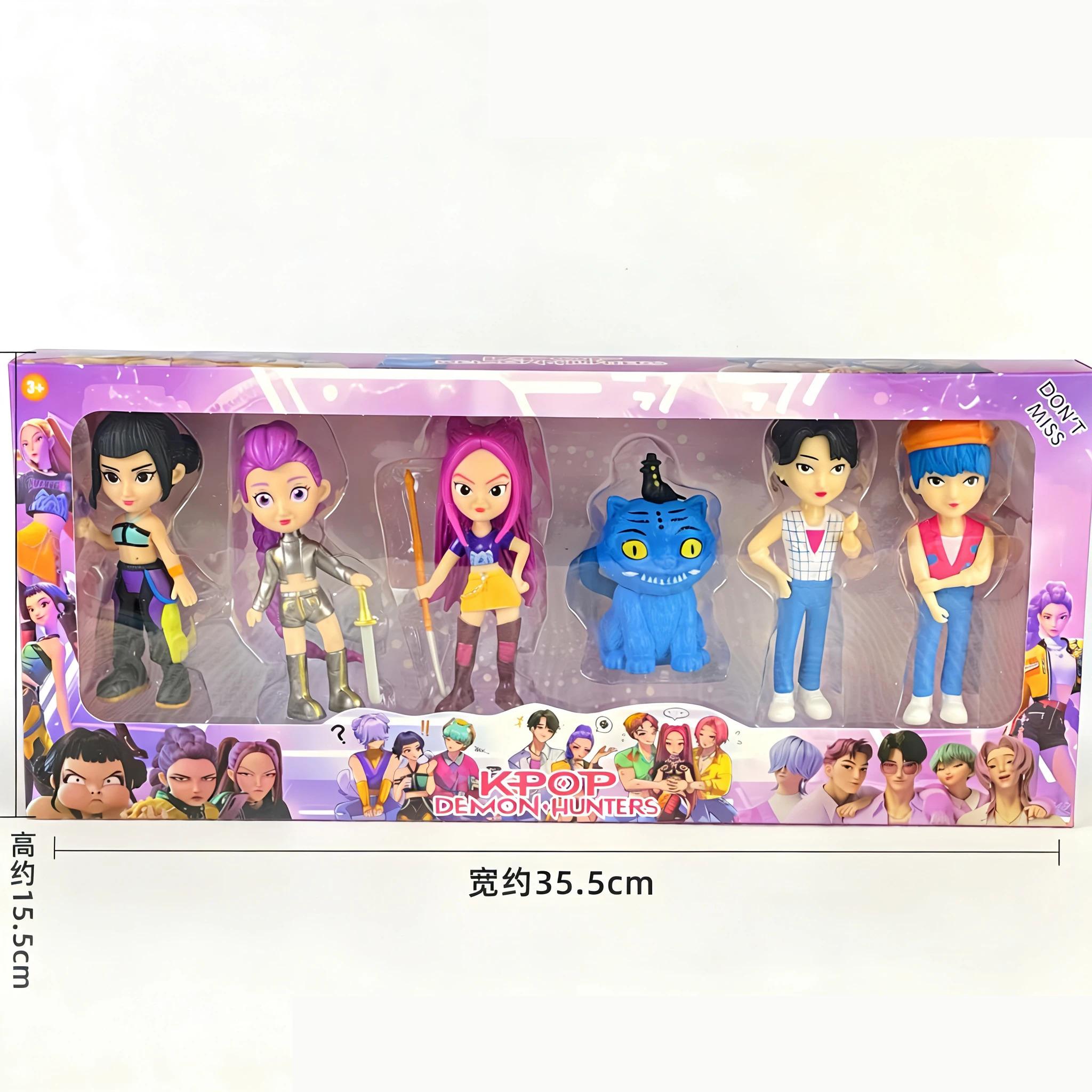 NEW Kpop Devil Hunter Rumi Zoe Mira Anime Polyvinyl Chloride Character Collection Desktop Trinkets Childrens New Year Gift