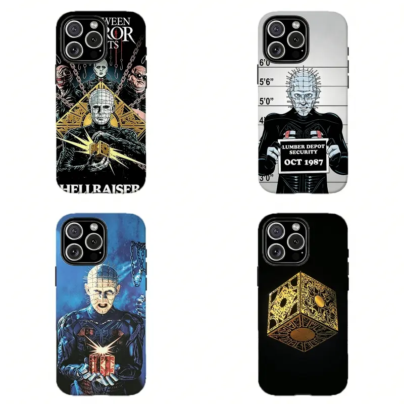 H-Hellraiser Pinhead Collage Phone Case,Horror Aesthetic Phone Cover,For IPhone 17/18 Pro Max 16 15 14 13 12 11 8 7 Plus Pro Max/X/XS/XR And For Samsung S26 S25 S24 S23 S22 S21 Fe/Plus/Ultra,Ideal Gift for Loved Ones, Protection Casing