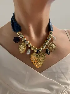 Women's Stainless Steel Heart Sun Pendant Necklace, Fashionable Fall Winter Jewelry, Elegant Daily Wear & Gift for Her, Heart Design Necklace