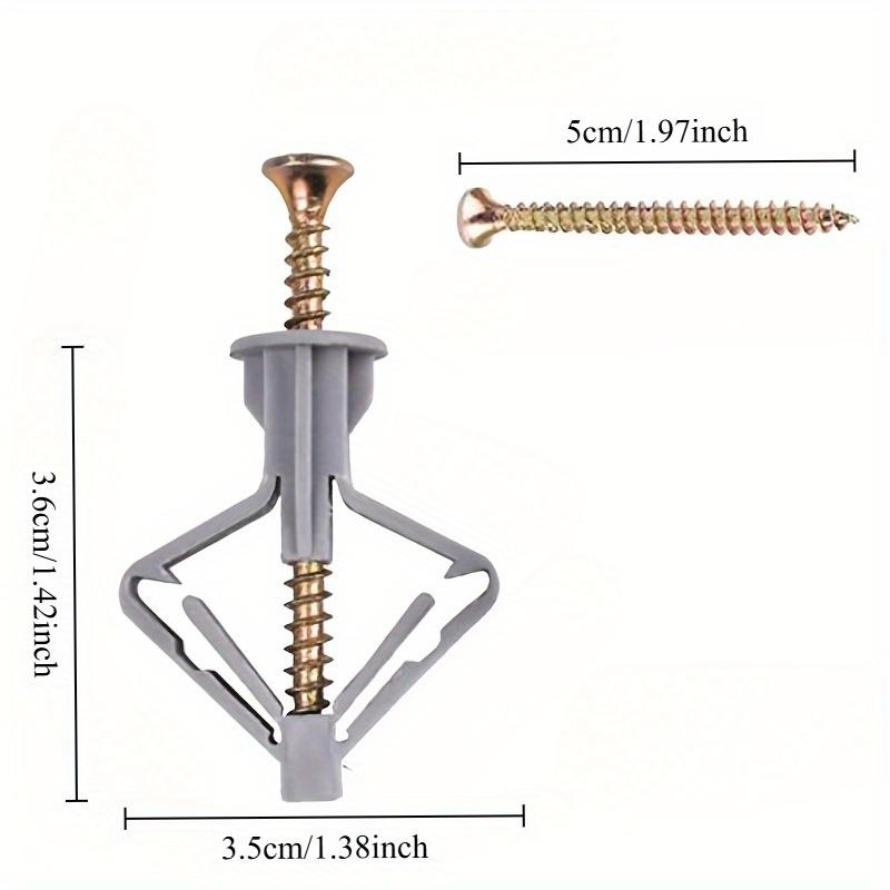 15 Sets Expansion Screw Kit, Butterfly-Shaped Self-Tapping Thread, Plastic Rubber Plug, Durable Expansion Tube for DIY Projects