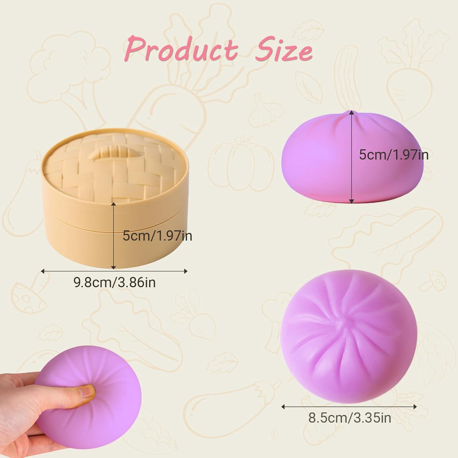 Soft Dumpling Stress Relief Toy, Squishies, Stress Ball, Portable Non-Sticky Dough, Squeeze and Bounce Fun, Relaxing Hand Therapy, Relaxation, Model Xinghao Da-Fp-H1