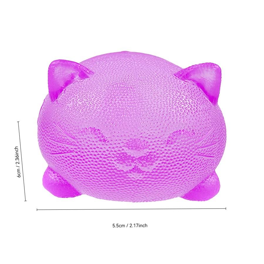 Soft Candy Cat and Sugar Ball Design Maltose Filled Squeeze Cat Toy - Anxiety Relief Focus Toy