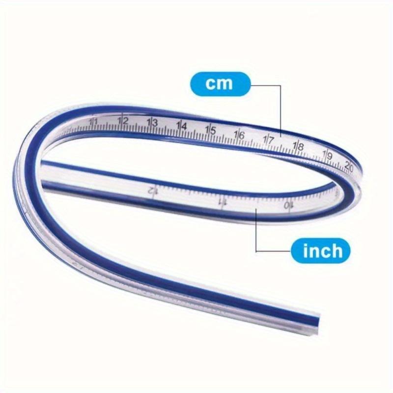Flexible Curve Ruler with Clear Scale - Soft, Durable Plastic for Sewing, Drafting & Design - Easy-To-Clean Edges, Sewing Tools, Sewing Supplies Crafts