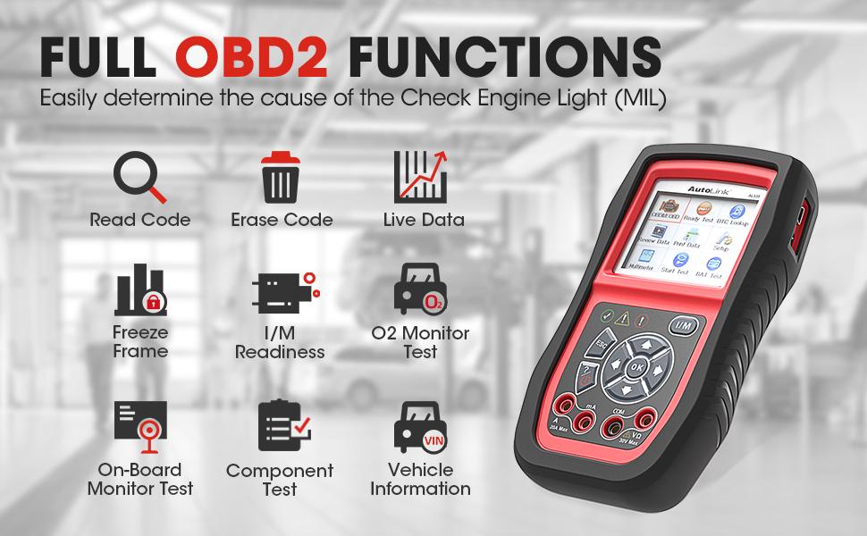Autel AL539B OBD2 Scanner, 3-in-1 Code Reader Battery Tester Avometer for 12 Volts Batteries, Full OBDII Diagnosis and Circuit Starting & Charging Systems Test Autel AL539B OBD2 Scanner, 3-in-1 Code Reader Battery Tester Avometer for 12 Volts Batteries, Full OBDII Diagnosis and Circuit Starting & Charging Systems Test