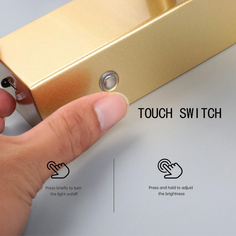 2-Pack LED Wall Lights, -Gold Modern Crystal Wall Sconces, Rechargeable with Remote, Adjustable Brightness, for Living Room, Hotel Corridor