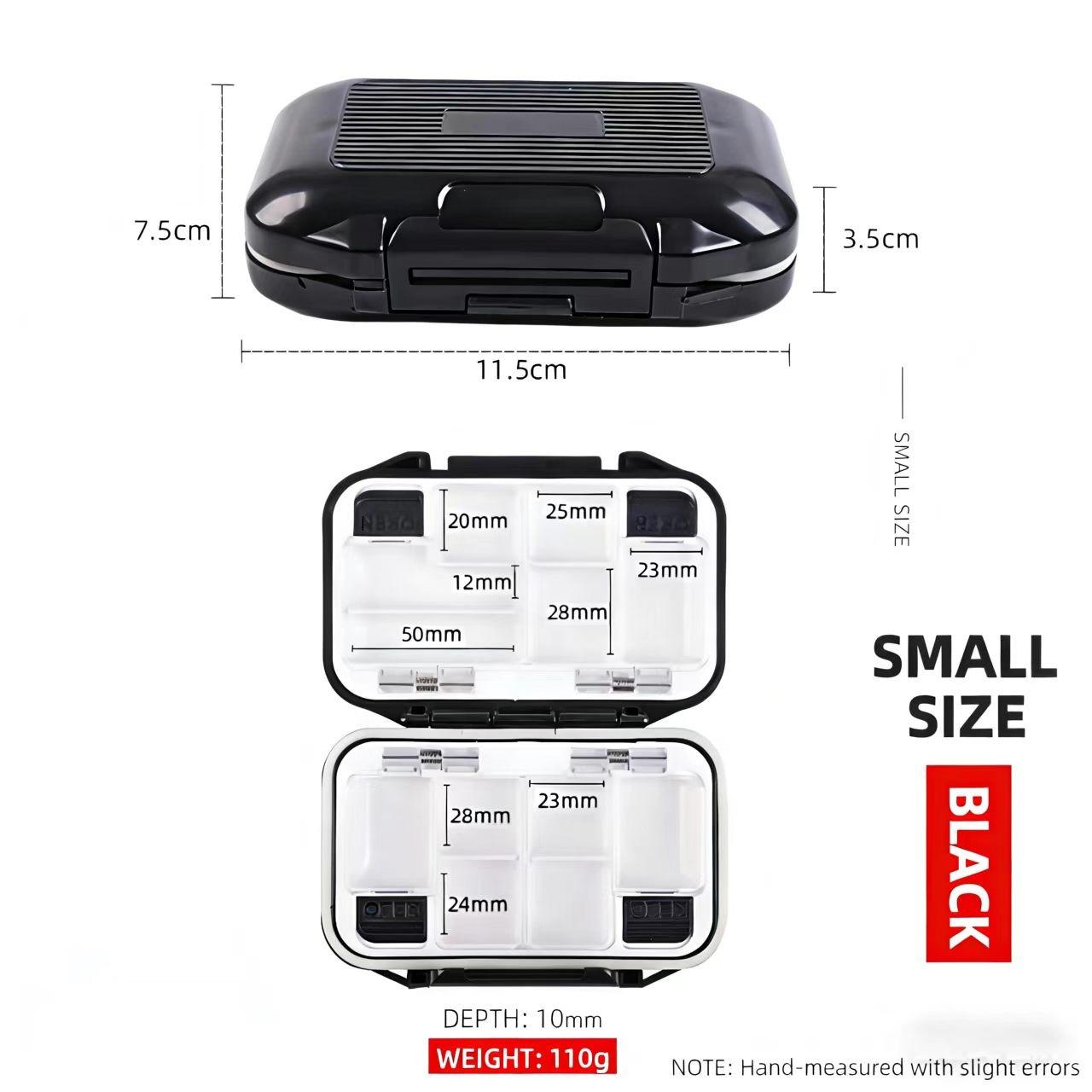 Waterproof Fishing Gear Box, Dual-Sided Lure Tool Box, Fish Hook and Bait Storage, Essential Fishing Accessories, Durable Design