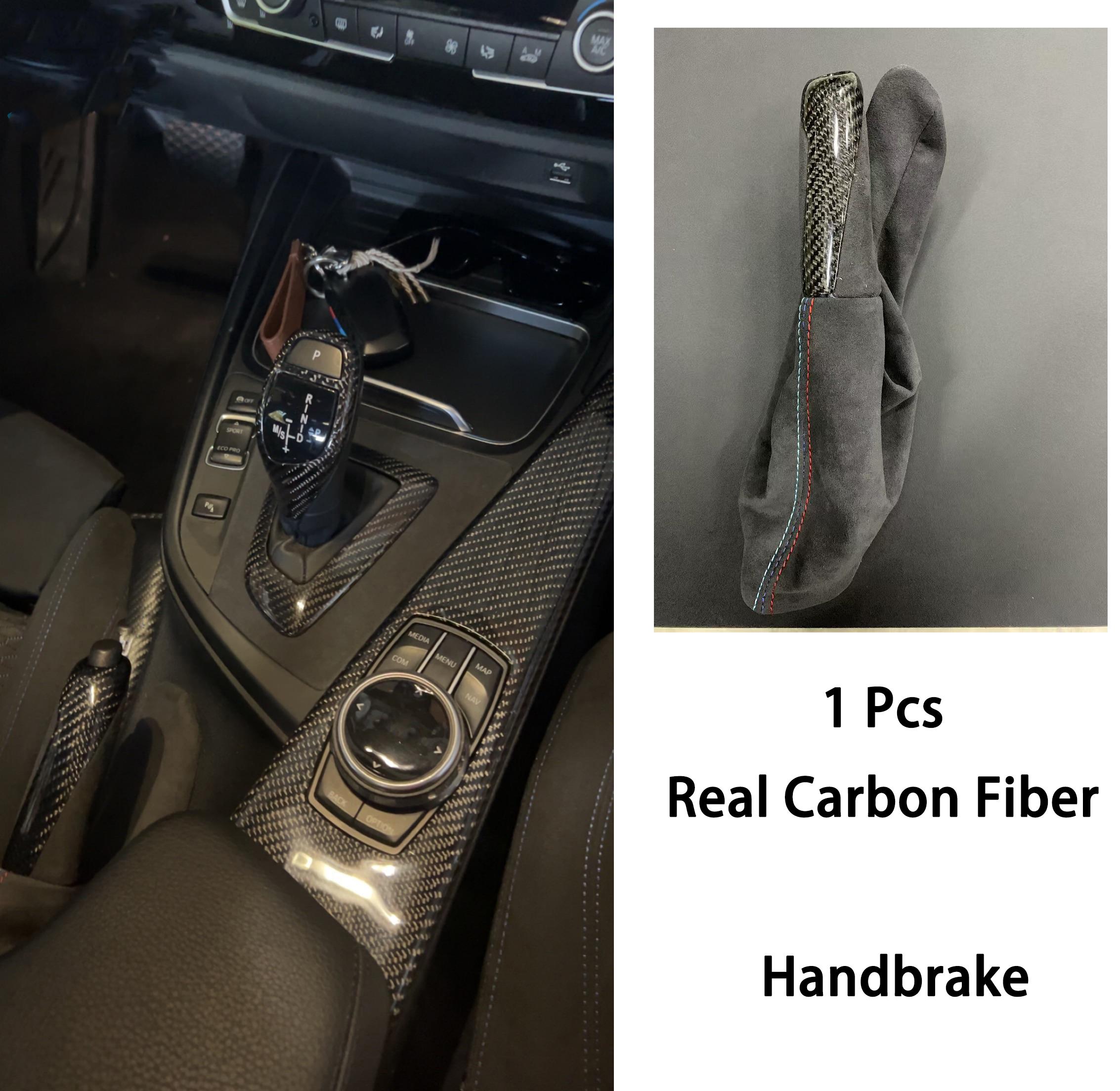 LHD Suede Carbon Fiber Handbrake Sleeve For BMW 3 4 Series F30 F31 F32 F33 F36 F80 F82 F83
