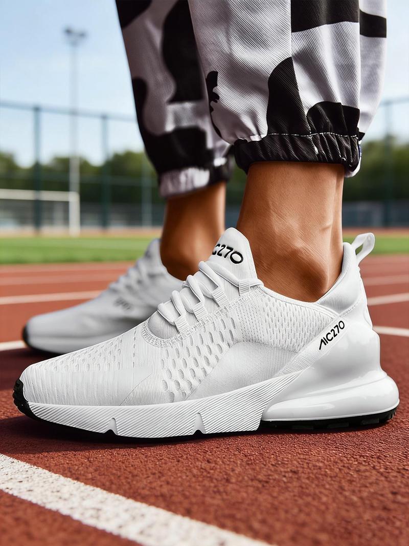 Men's Large Size Casual Sports Shoes, Comfortable Durable Lightweight Breathable Woven Upper, Shock Absorption Sole, Multiple Colors Available