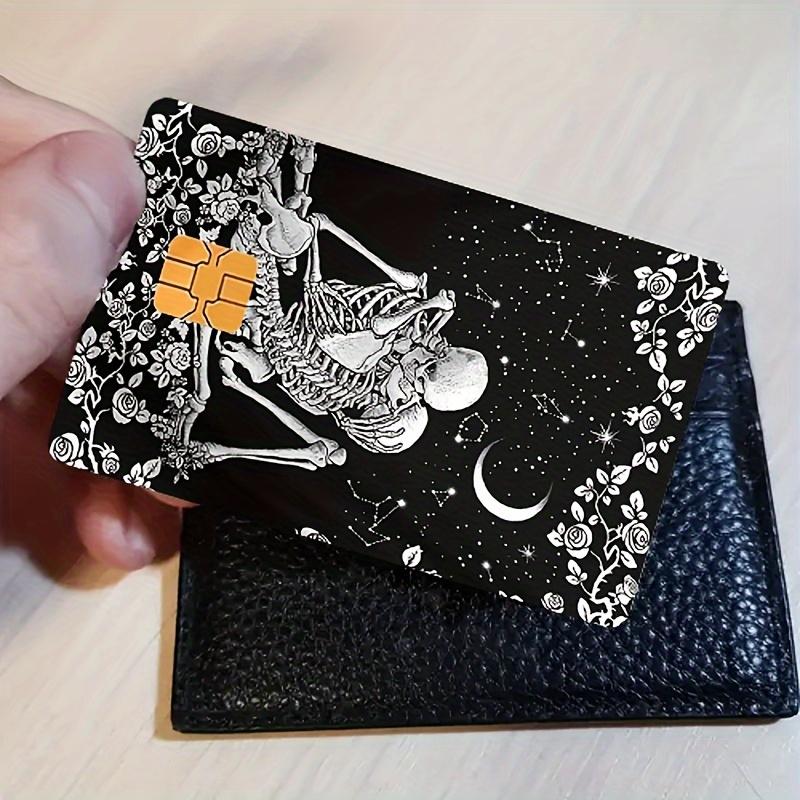 Kissing Couple Skull Stickers for EBT, Transportation, Keys, Credit Cards, Debit Cards, Bank Cards, Bubble-Free, High-Quality, Suitable for Small Chip Cards